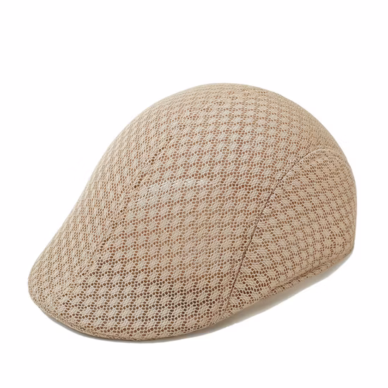 British Classic Vintage Lin Plain Hard Newsboy Beret Caps Hat pour hommes