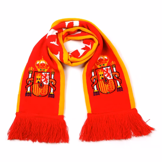 Écharpe de fan de football de jacquard de tricot d'hiver de polyester acrylique d'impression par sublimation