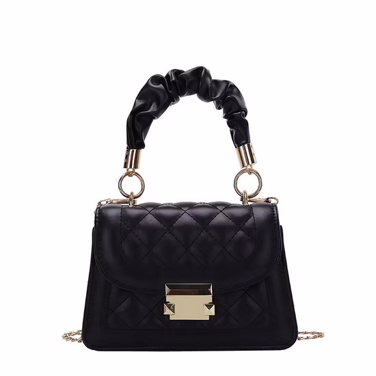 Petit sac à bandoulière en treillis de diamant coréen pour femmes, petit sac à chaîne carrée, vente en gros de la Chine, sac à bandoulière pour dames en PU