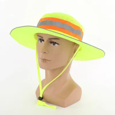 Chapeau de seau de vêtements de travail haute visibilité