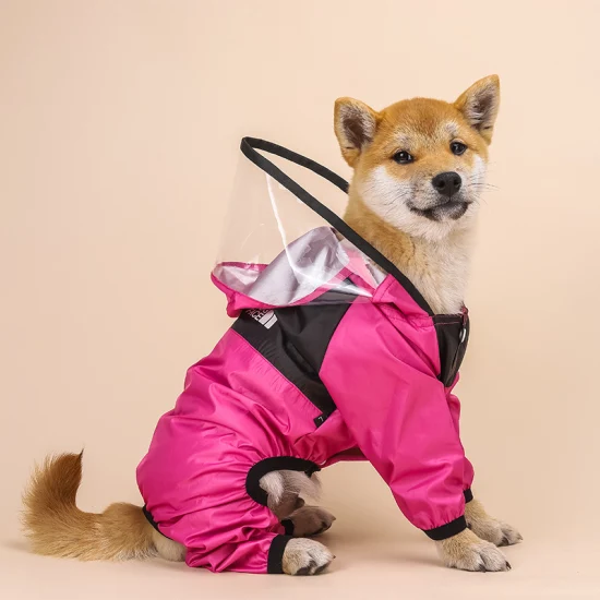 Combinaison imperméable réfléchissante pour chien, manteau de pluie réfléchissant, vestes imperméables à capuche, vêtements d'extérieur pour petit chien, fournitures pour animaux de compagnie